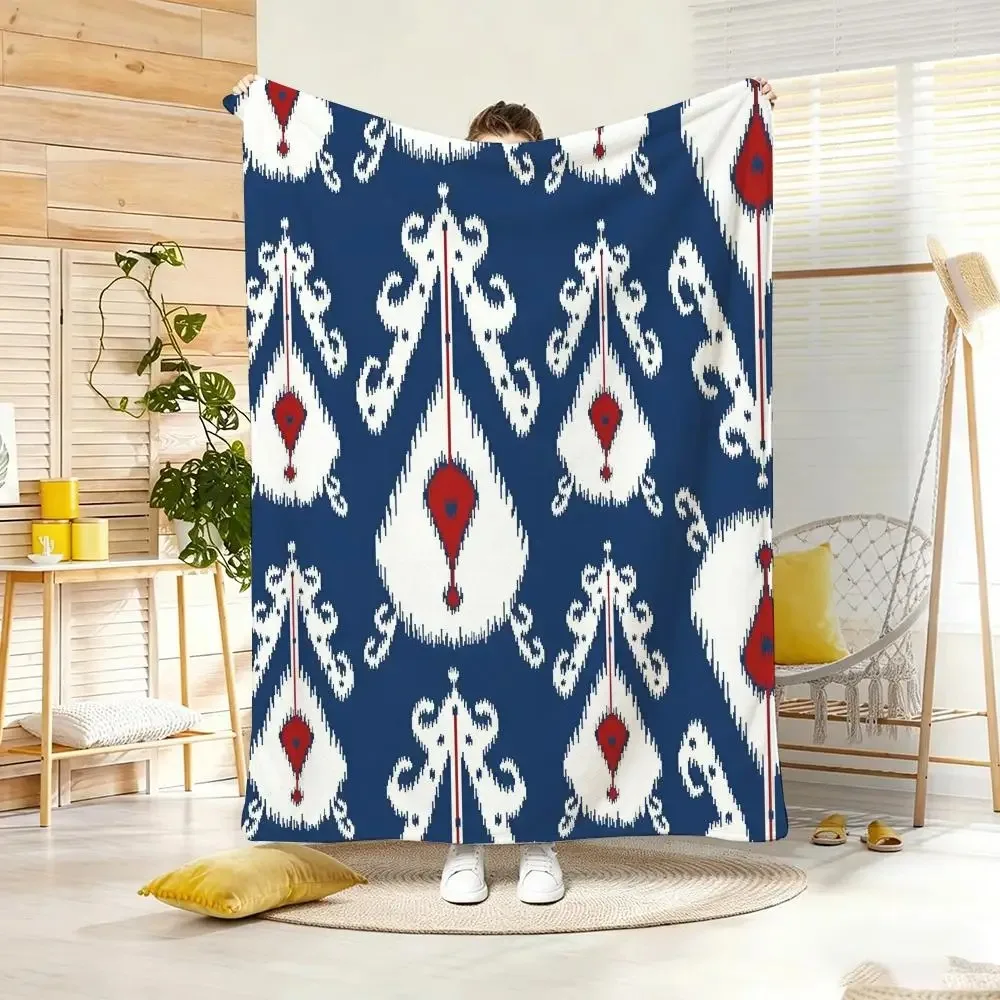 Realistic Line Art Russian shading Throw Lightweight  Flannel Blanket Soft Skin-friendly for Summer Cooling
