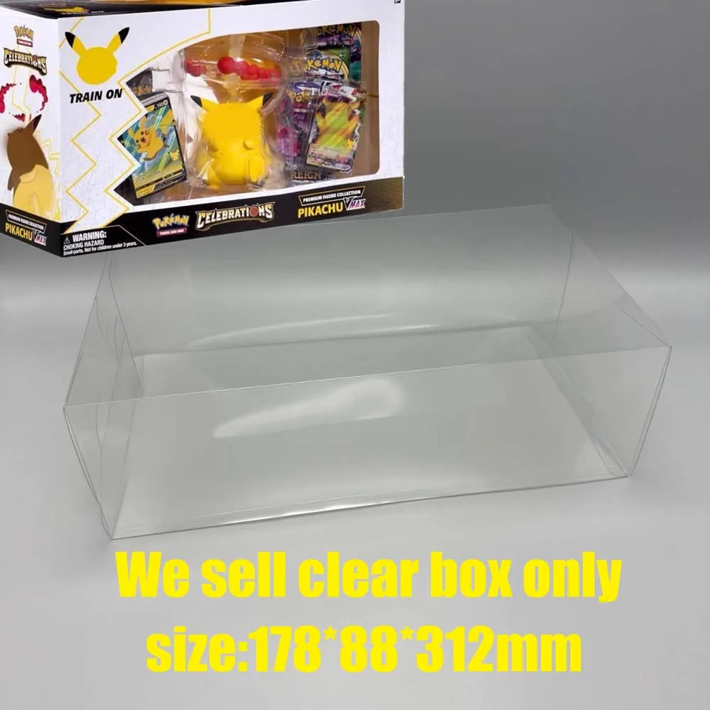 

10pcs For PTCG Poke-mon 25th Anniversary Pika-chu VMAX protect Collectible Storage Box