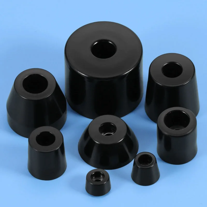 11-50mm Black Rubber Feet Pad Table Chair Floor Protector Shock Stand Absorber Non-slip Cover Cabinet Bottom Pads Funiture Legs