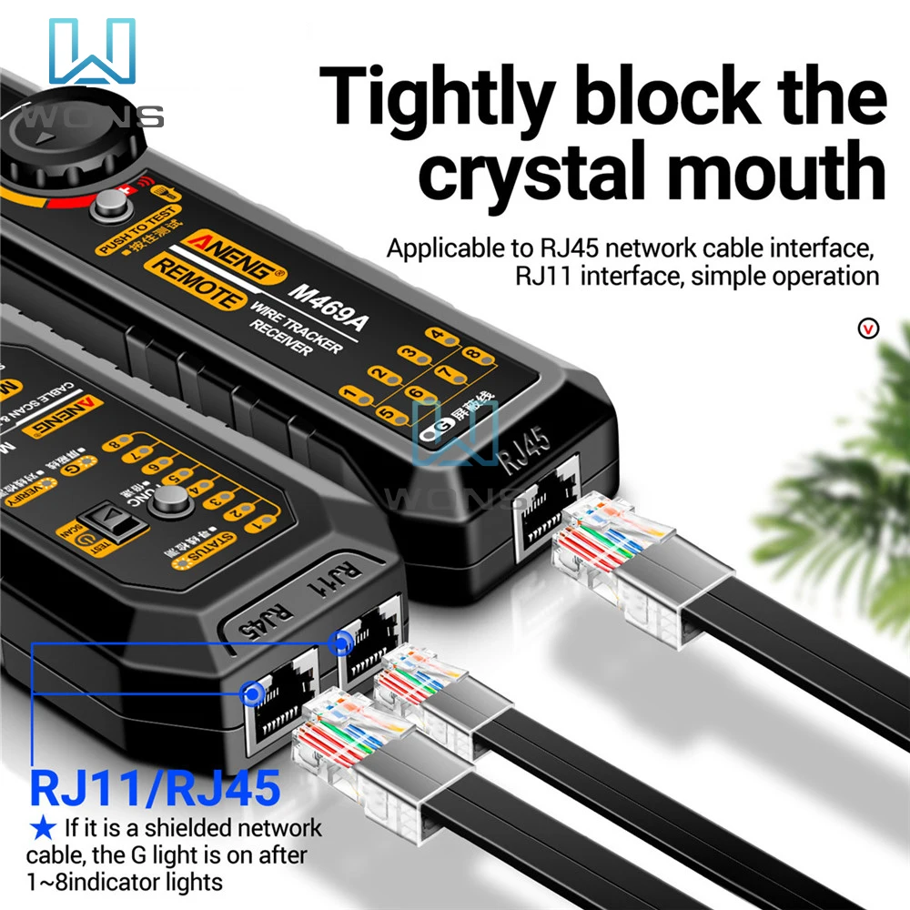 Network Cable Tester Networking Analyzer Cable Line Finder Wire Tracer Ethernet Network Cable Collation Telephone Line Tester