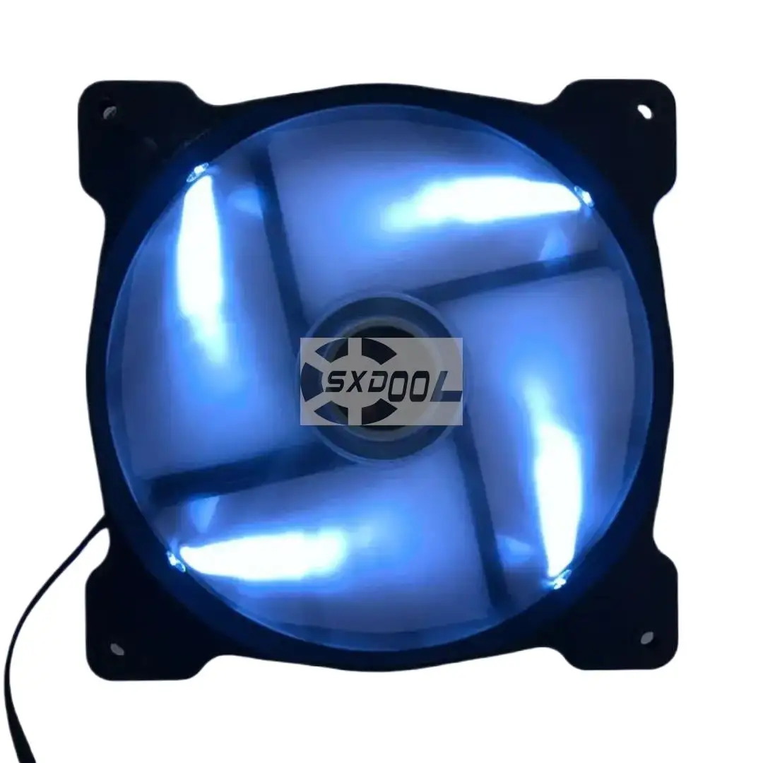 

Mute 140mm Chassis Fan For 140x140x25mm DC 12V 0.3A LED Quiet Computer Case Cooling Fan