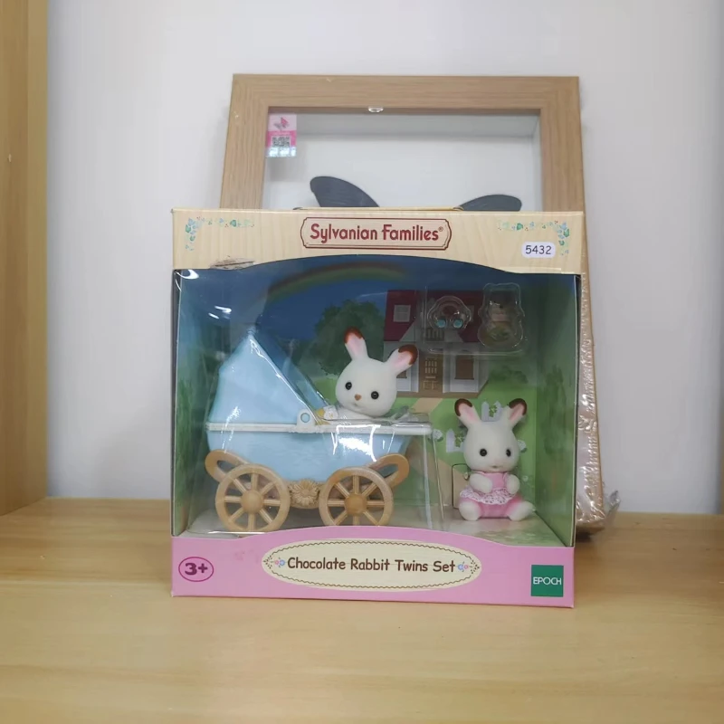 Sylvanian Families Anime Figuren Familie Set Speelgoed Schattig Konijn Tweeling Babypop Collectible Kamer Ornamenten Decor Figuur Kindercadeau