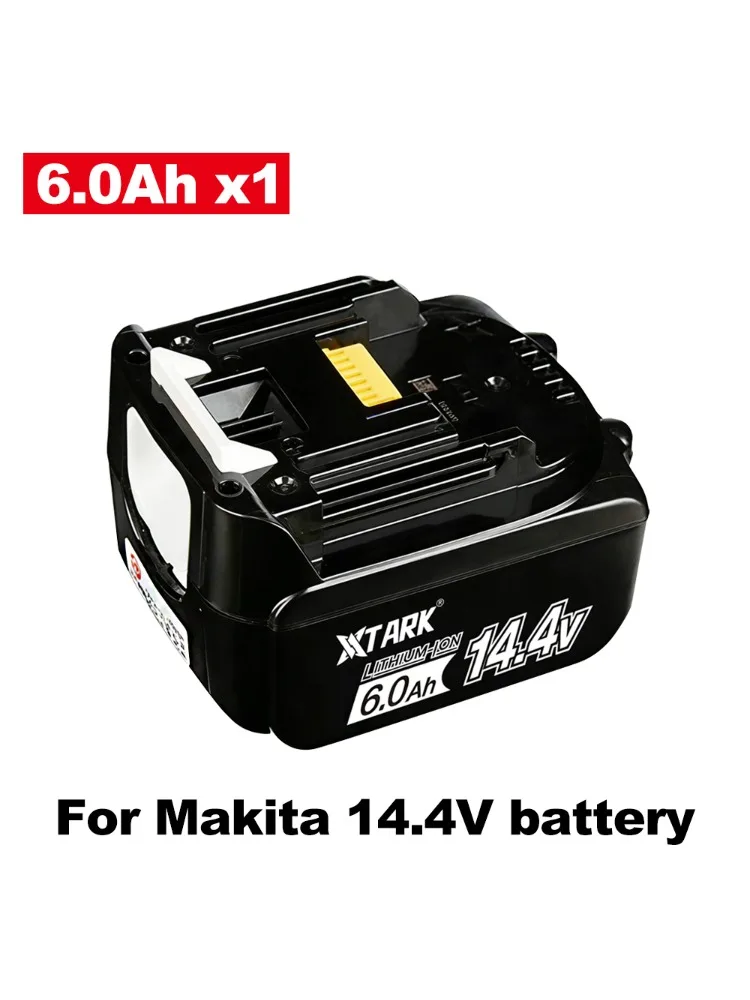14.4V 6000mAh Li-ion batterijvervanging voor Makita 14v batterij BL1440 LXT200 BDF340 TD131D met LED-lader - afbeelding 2