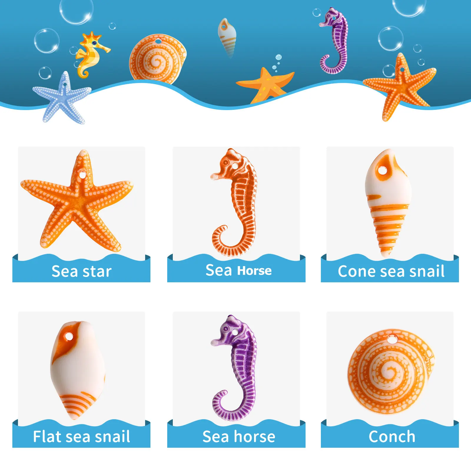 48Pcs Resin Mini Sea Creatures Decorations Vivid Ocean Animals Micro Landscaping Ornament for Indoor Outdoor Microscape Garden