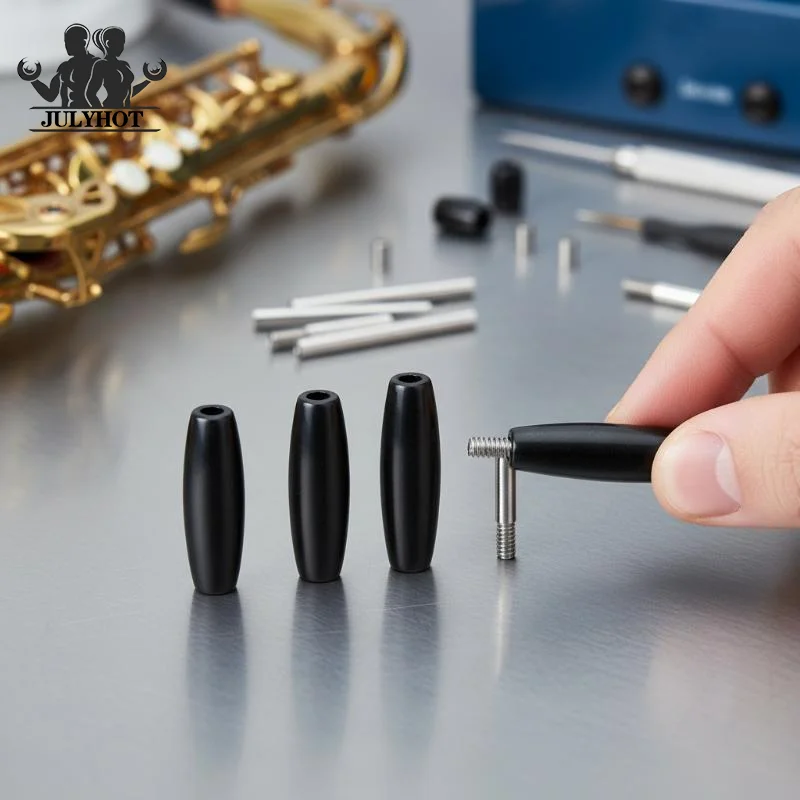 Saxophone Repair Kit 10Pcs Set Bakelite Shaft With Rod Screw for Tenor Alto Durable Accessories for Wind Instrument Maintenance