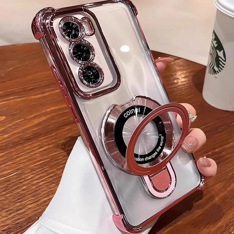 Shockproof Magnetic Bracket Phone Case For Motorola Moto Edge 70 60 50 Fusion Pro Neo G77 G84 G54 G34 G24 G14 G04 Stand Cover