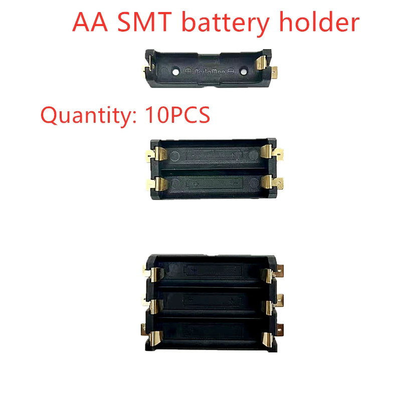 10pcs High Quality 1/2/3 AA Battery Box SMT SMD 2 AA Battery Holder Battery Box 14500 Battery Box