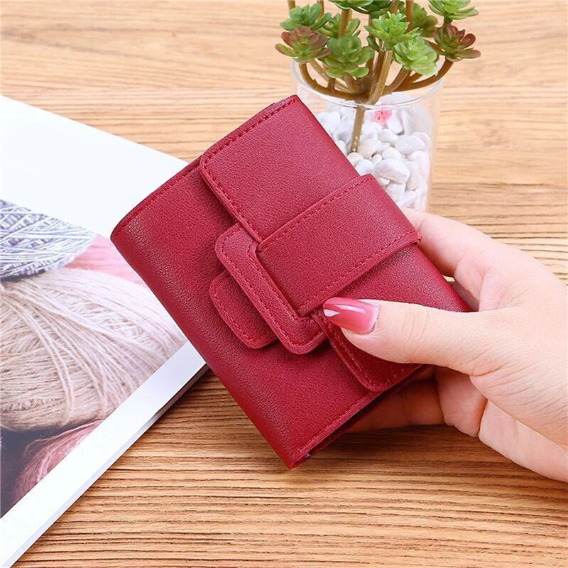 Women Wallets PU Leather Female Purse Mini Student Korean Edition Fashionable, Cute, Small And Portable Change Bag Card Bag