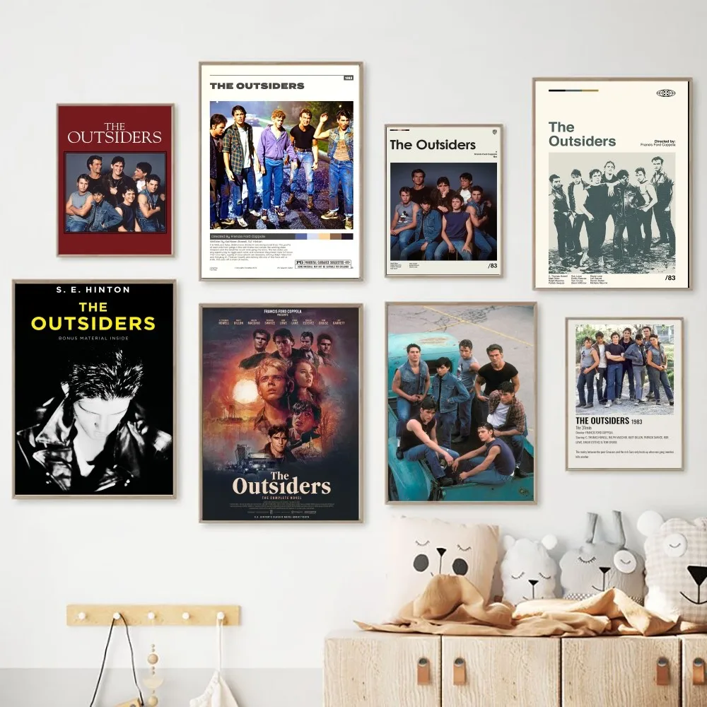 Movie The Outsiders  Poster No Framed Poster Kraft Club Bar Paper Vintage Poster Wall Art Painting Bedroom Study Stickers