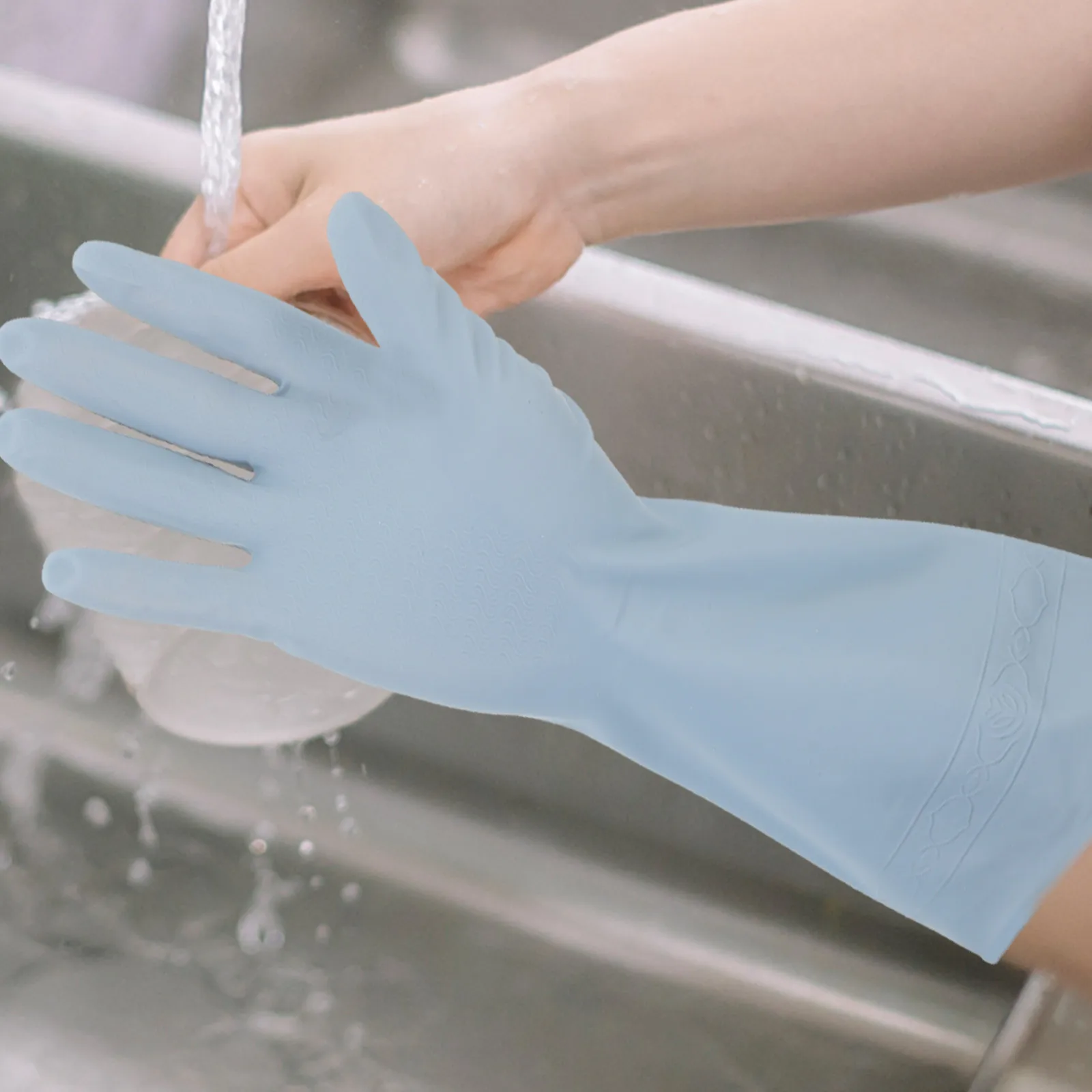 

3 Pairs Waterproof Dishwashing Gloves Cleaning Dishwasher for Women Reusable Household Thin Section