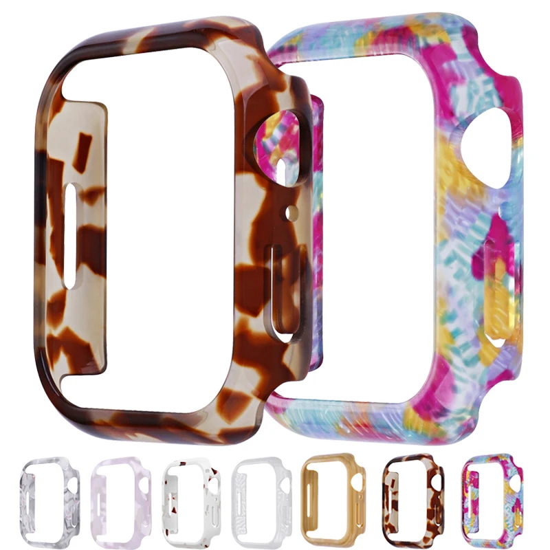 Cover for Apple Watch 45mm 41mm 38mm 42mm 40mm 44mm, Hard PC Bumper Protective Case Frame for IWatch SE 9 8 7 6 5 4 3 Protective