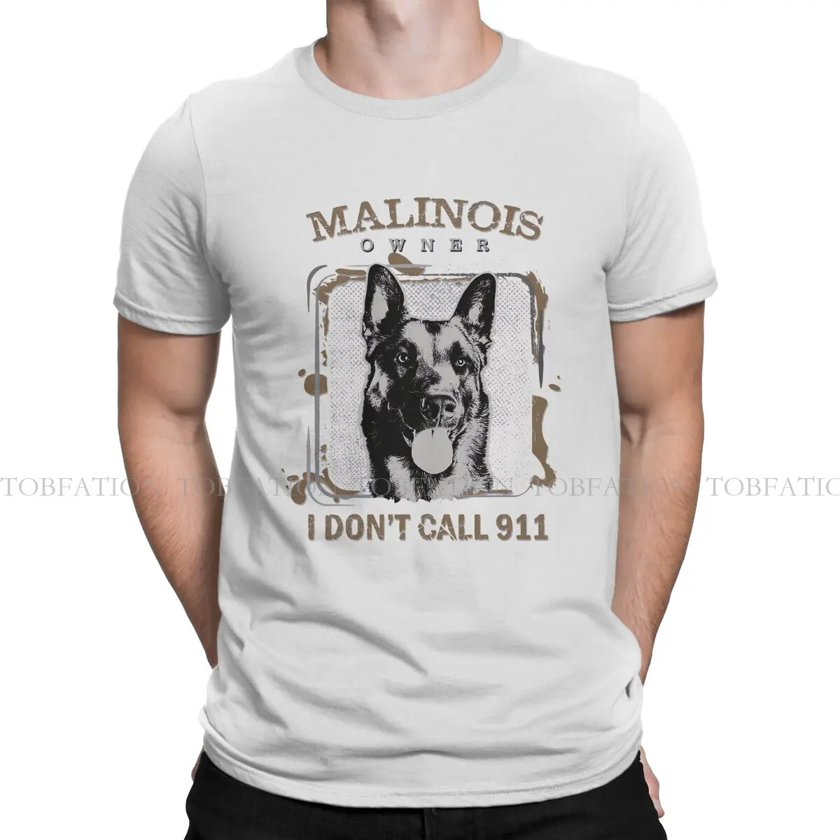 Malinois Belgian Shepherd Fashion TShirts Dog Lover Men Style Pure Cotton Tops T Shirt O Neck Oversized