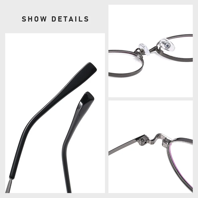 FIRADA Occhiali Comfort Moda Retro Lusso Occhiali ovali di piccole dimensioni 2025 Montatura per occhiali da vista ottica per le donne 2454-C