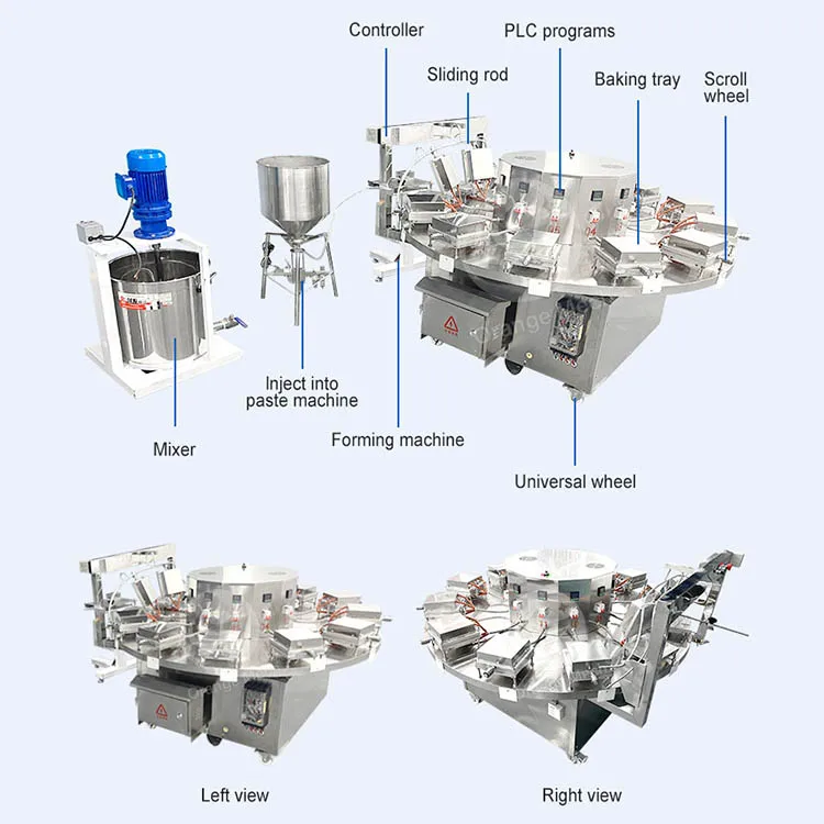 Machine industrielle de fabrication de cônes de gaufres, cône de Pizza, Machine de fabrication de cônes de crème glacée