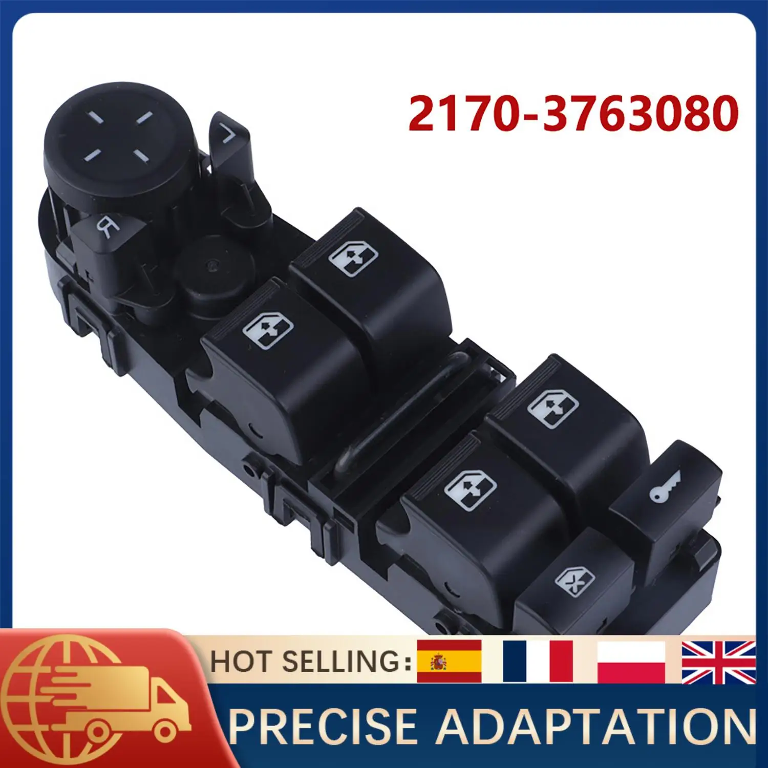 

Переключатель стеклоподъемника OE 2170-3763080 для LADA 0109 VAZ Priora 2170 2171 2172, замена главного управления передней стороны водителя