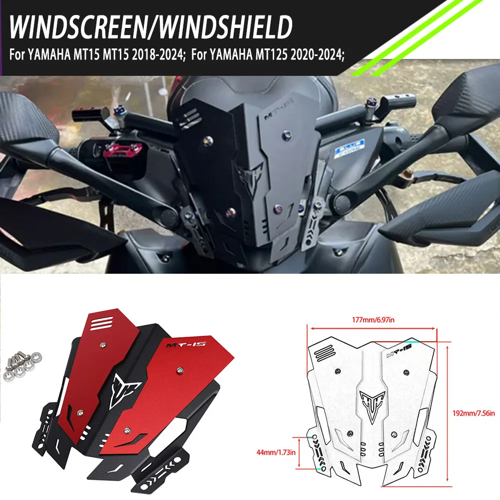 

MT15 MT125 Motorcycle Accessories Windscreen Windproof WindDeflector Guard For YAMAHA MT15 2018-2024 MT125 2020-2024 Motorcycle