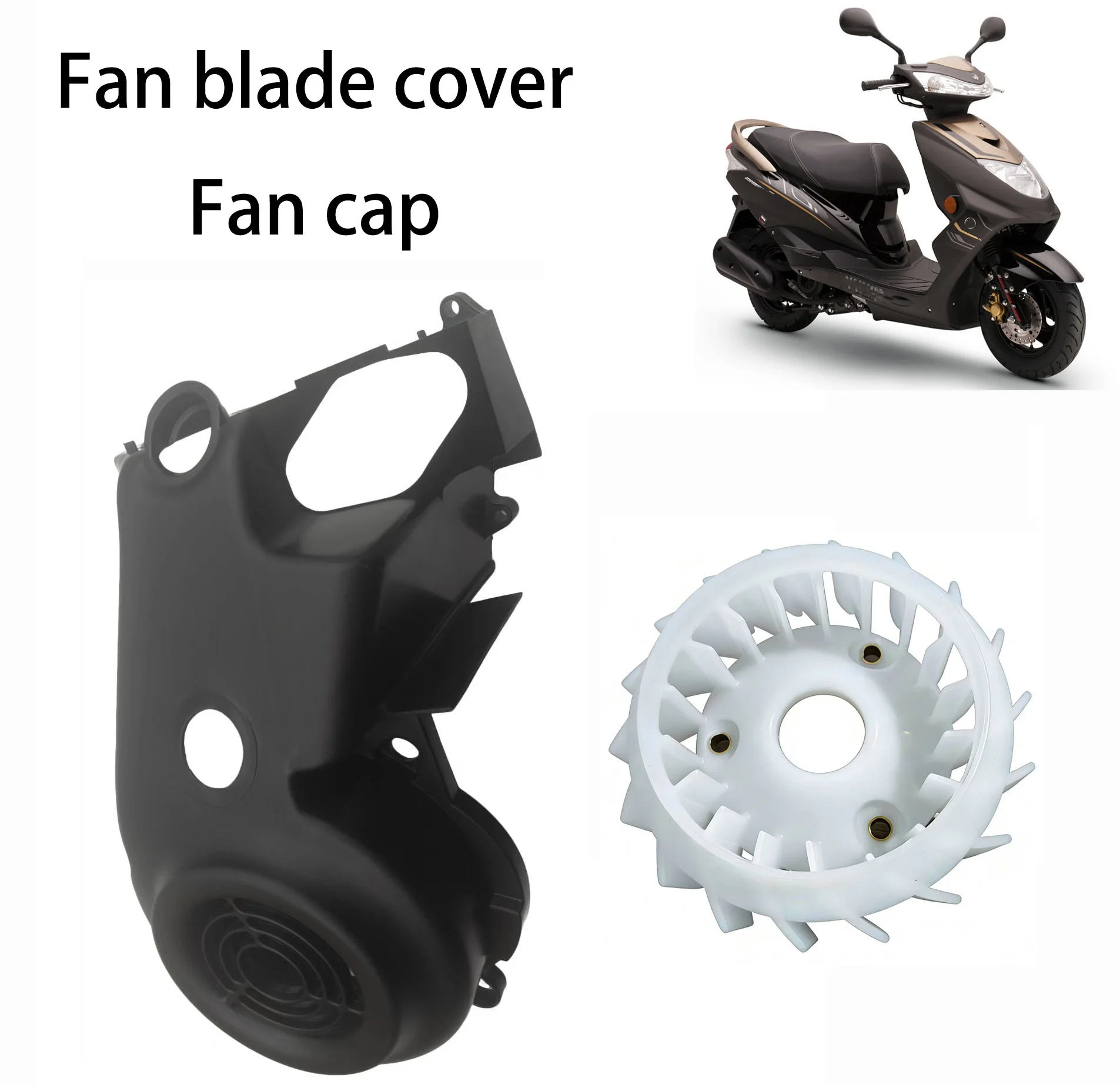 Motorcycle Scooter Fan Cover, Fan Blade Cover, Cooling Cover Fan Blade, Carbon Fiber, Suitable for Cygnus 125 Z Xa125 Xc125E Vity 125 Models, Motorcycle Accessories