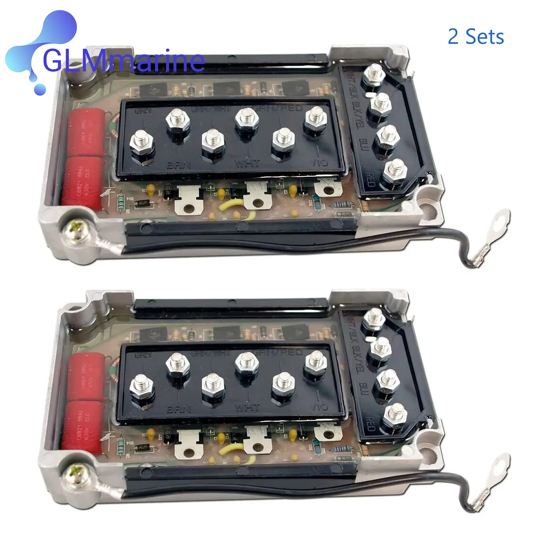 2 juegos de cajas de interruptores CDI 332-7778 compatibles con motor fueraborda Mercury Mariner de 50 a 300 HP 3.4L, caja de interruptores Power Pack 332-7778A12