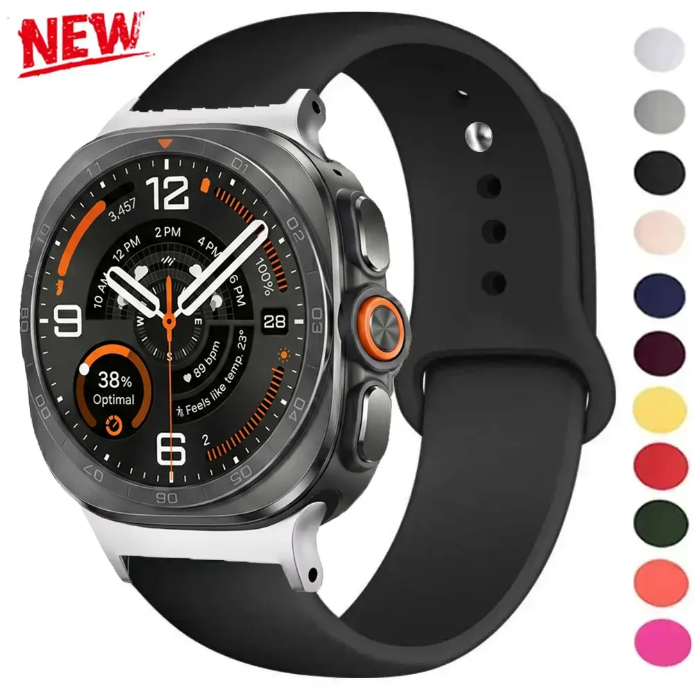 Silicone Bracelet For Samsung Galaxy Watch Ultra 2 47mm Strap Wristband For Samsung Watch 9 8 40 44mm 8 Classic 46mm Correa