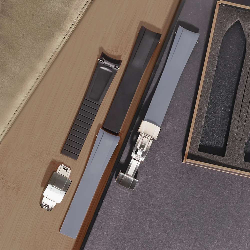 

Подходит для Tudor Black Bay 58 CTS FKM, резиновый ремешок с изогнутым концом, с раскладывающейся застежкой, ремешок для часов с инструментом