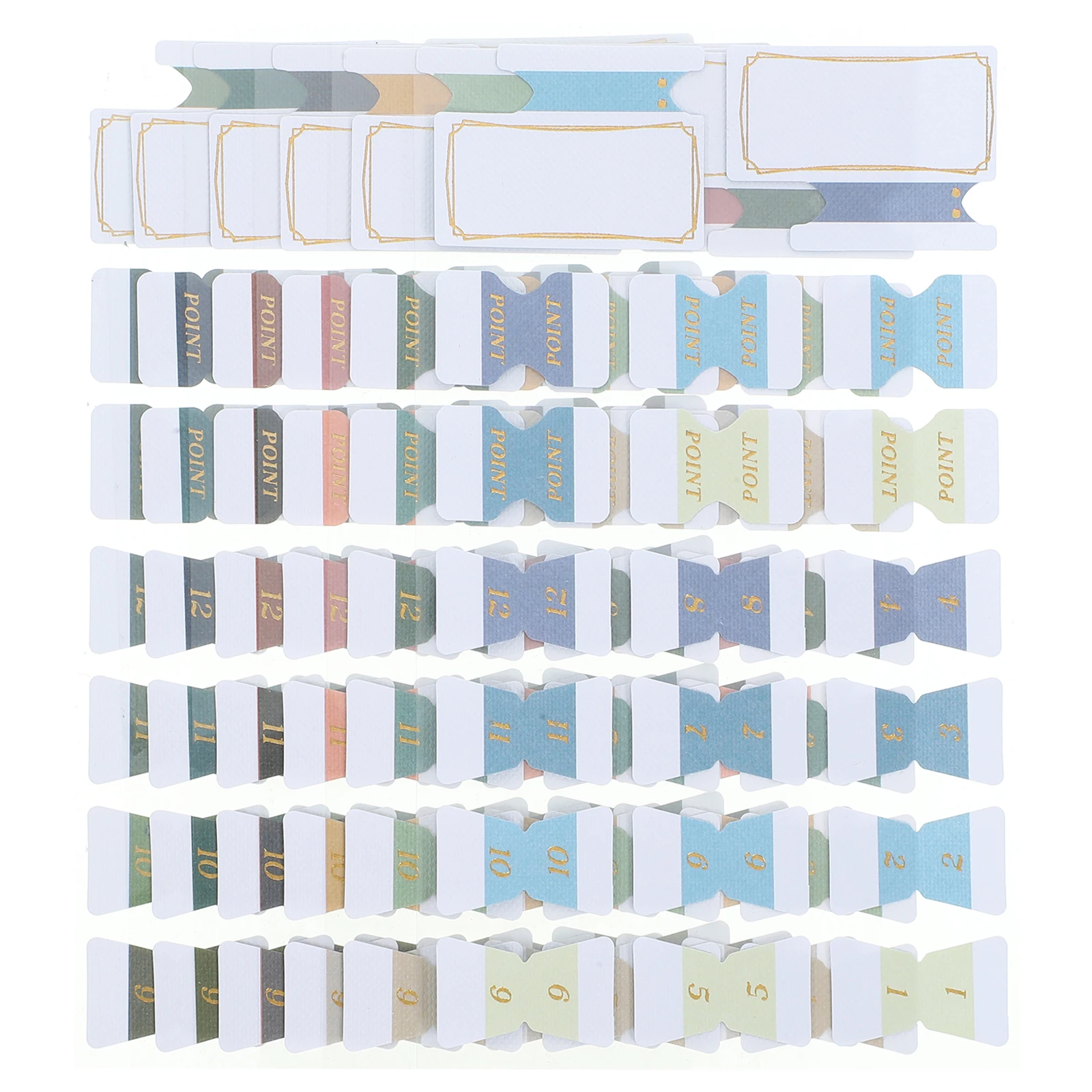 

6 Sheets Retro Index Tabs Colored Sticky Page Markers for Book Annotation Writable Divider Labels Binder Notebook Planner