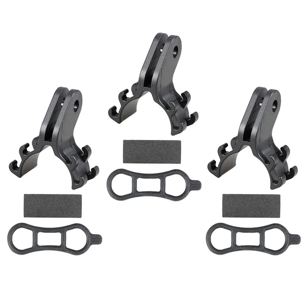 

3Sets Bike Flashlight Brackets Lightweight Silicone Tape Holder Easy Install Race Number Plate Holder Front Light Rack Cycling