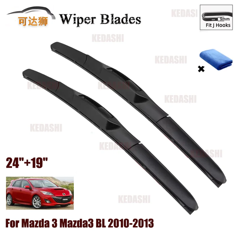 

Для Mazda 3 Mazda3 BL 2010 2011 2012 2013 MK2 Аксессуары Автомобильные щетки стеклоочистителя, резак U-типа J, крючок 24 "19"