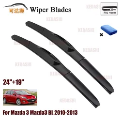 For Mazda 3 Mazda3 BL 2010 2011 2012 2013 MK2 Accessories Car Front Windscreen Wiper Blades Brushes Cutter U Type J Hook 24
