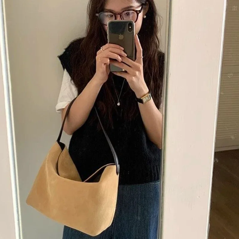 Retro Suede Women Handbag Versatile Armpit Bag Women Tote Bags Designer Bag Crossbody Bags for Women Shoulder Bags Сумка Женская