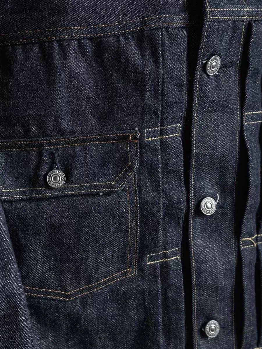 Men's Vintage Dark Blue Denim Jacket