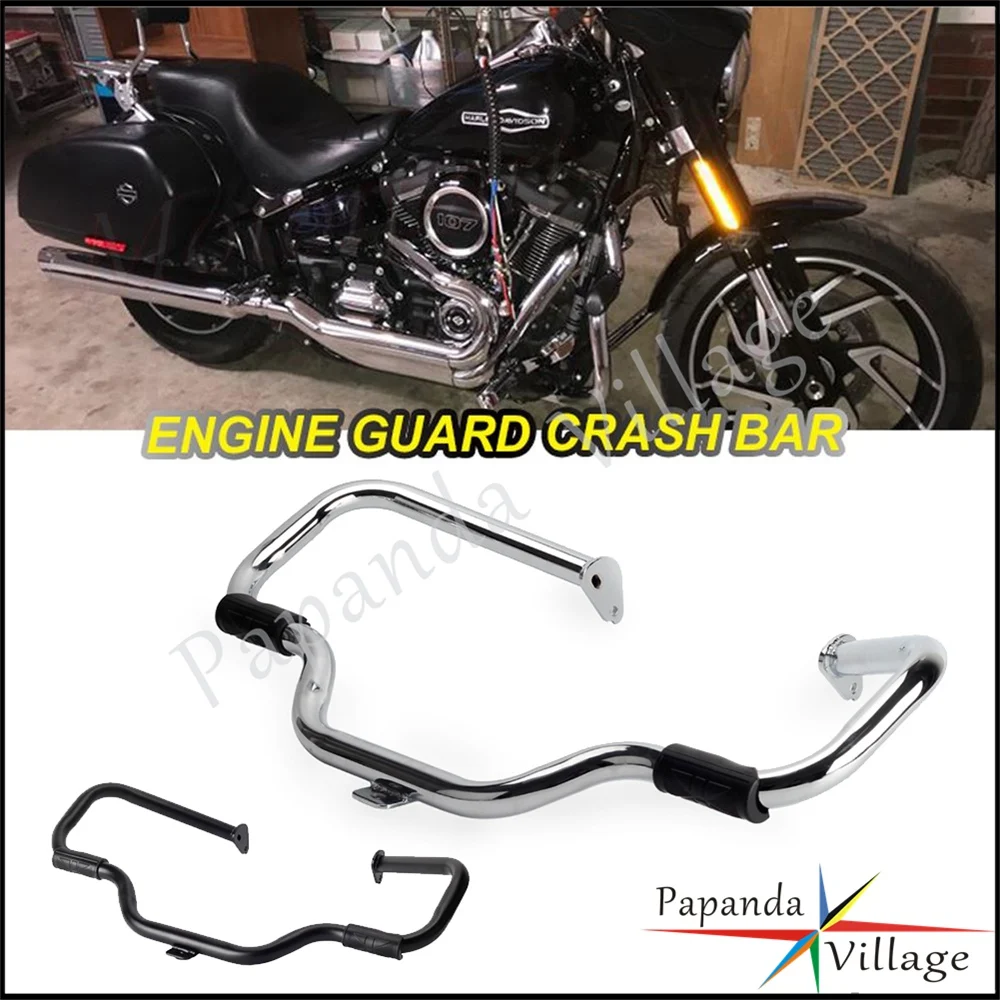 

Engine Guard Highway Crash Bar Protection Bumper For Harley Chopper Bobber Cafe Racer Touring Custom Road KingStreet Glide 97-08