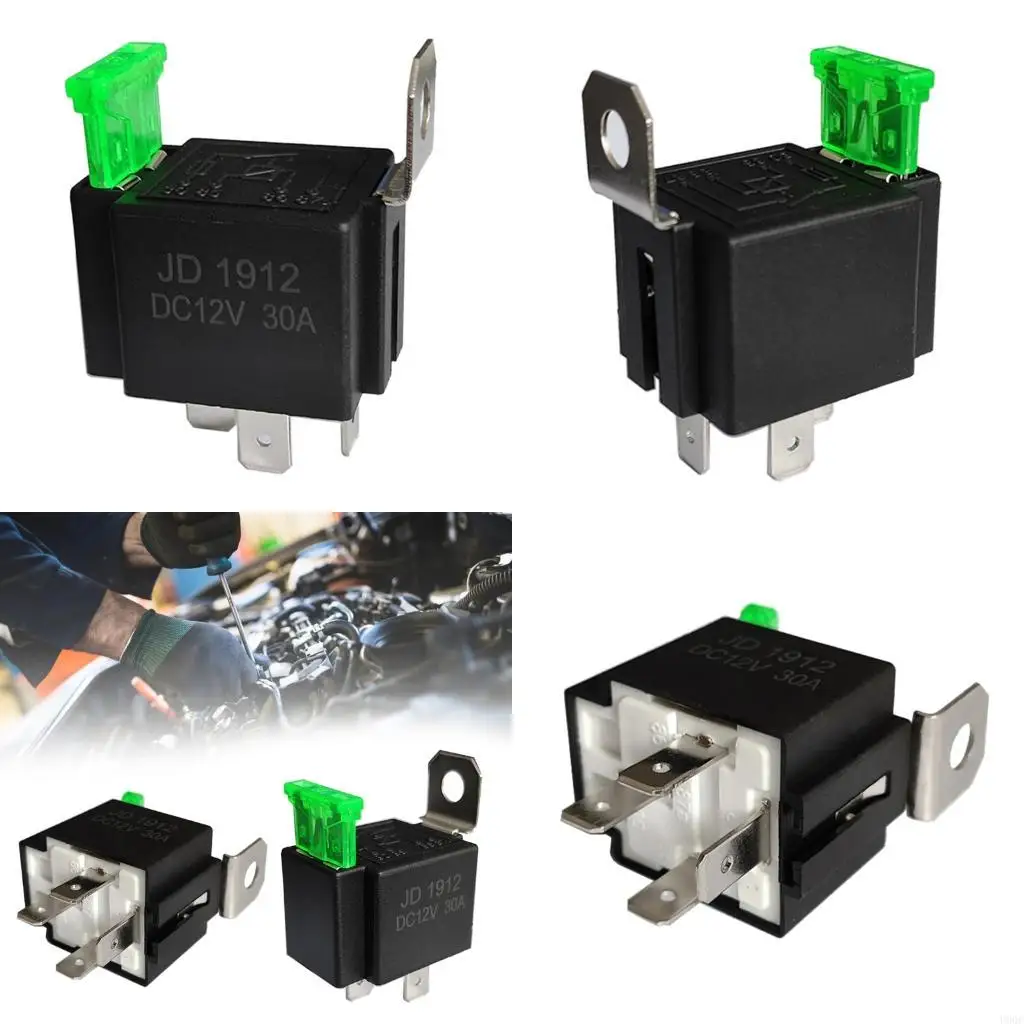Universal 12V Auto Fuses Relays Switches 4 Pin SPST Relays For Car And Motorcycle New