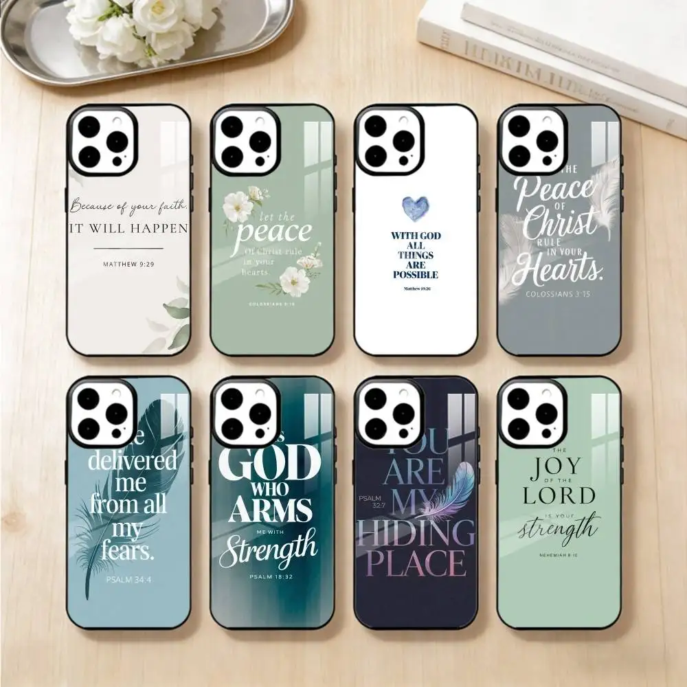 

Verse Of The Christian Bible Jesus Phone Case For iPhone 14,16,15,13,17,12,Plus,Pro,Max Magnetic For Magsafe Frosted Cover