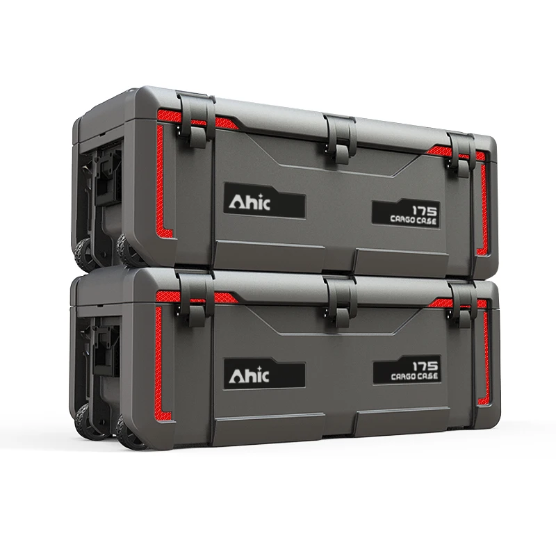 STLFWholesale 110L LLDPE سقف السيارة الأمتعة SUV حامل سقفي التخييم التخصص صندوق تخزين صندوق البضائع #6