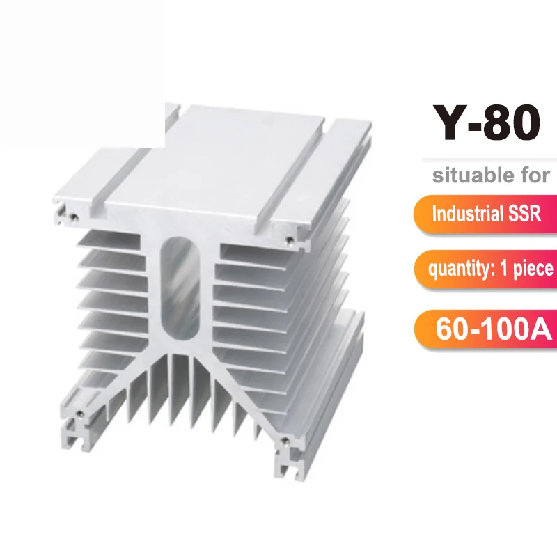 Disipador  calor para módulo  alta potencia Y-80 con ventilador  radiador  120*120*38mm 220VAC para SSR industrial DA AA