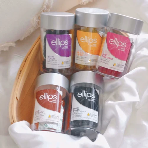 Imagen 1 del producto ELLIPS-complejo de vitamina y queratina para el cabello, tratamientos para el cuidado del cabello, cápsula de aceite esencial, aceite de jojoba para el cabello de Indonesia, reparación sedosa y suavizante