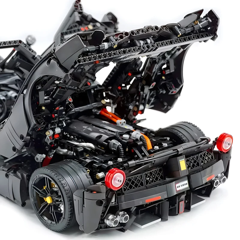 

Высоко сложности MOC 61505, технический черный супер спортивный автомобиль, модель гиперкара, строительный блок, кирпичная головоломка, игрушка «сделай сам», рождественские подарки для мальчиков