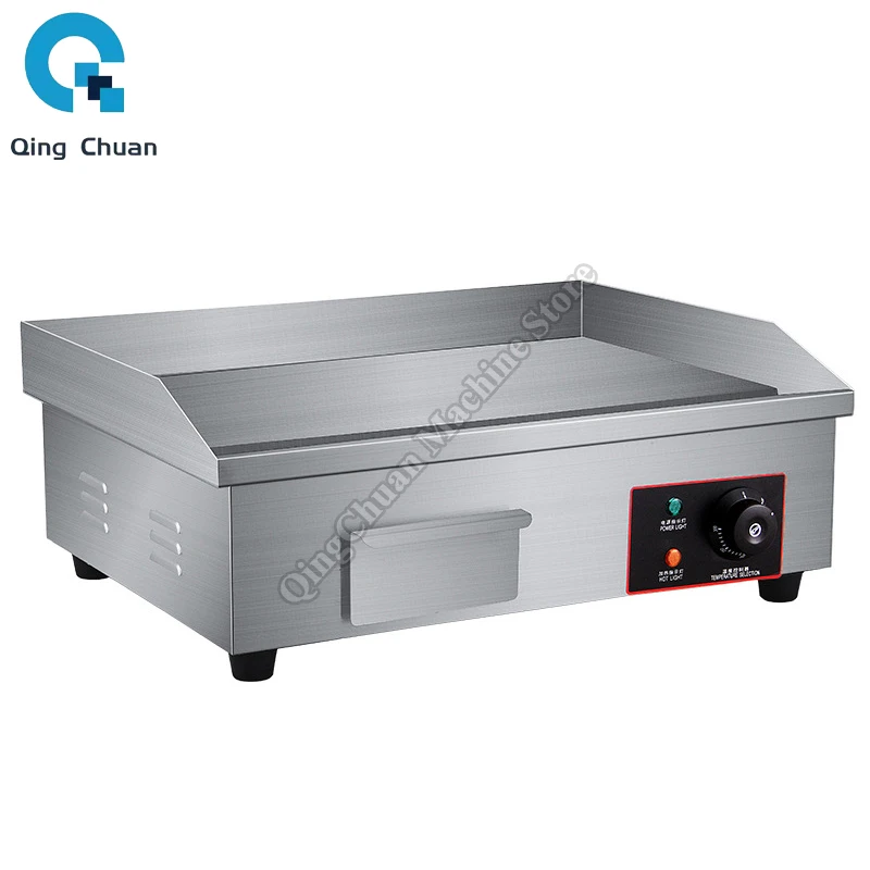 Electric Grill Commercial Desktop High Power Stainless Steel Non Stick Plate Independent Temperature Control Electric Grill