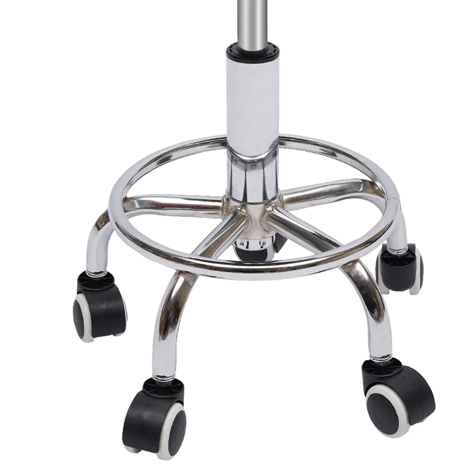 Adjustable Salon Bar Stool Hydraulic Vanity Swivel Rolling Chair Tattoo Massage Spa with 5 Wheels