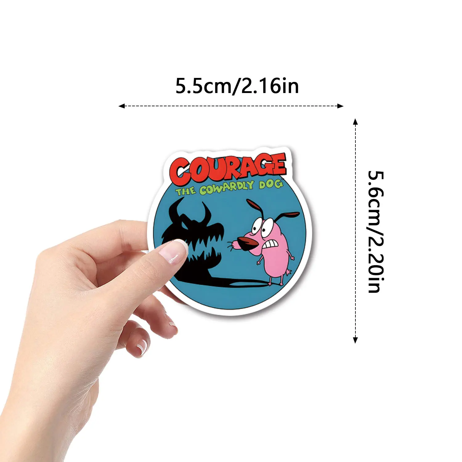10/30/55PCS COURAGE The Cowardly Dog Cartoon Series Sticker Decals Toys DIY Suitcase Skateboard Phone Luggage Bike Sticker Gift