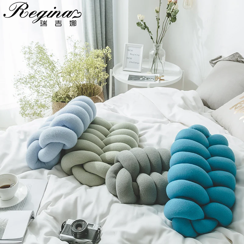 

REGINA Home Decor Bed Sofa Cushion Nordic 8cm Seamless Tube Braid Office Nap Hand Rest Car Lumbar Pillow Chair Back Seat Cushion