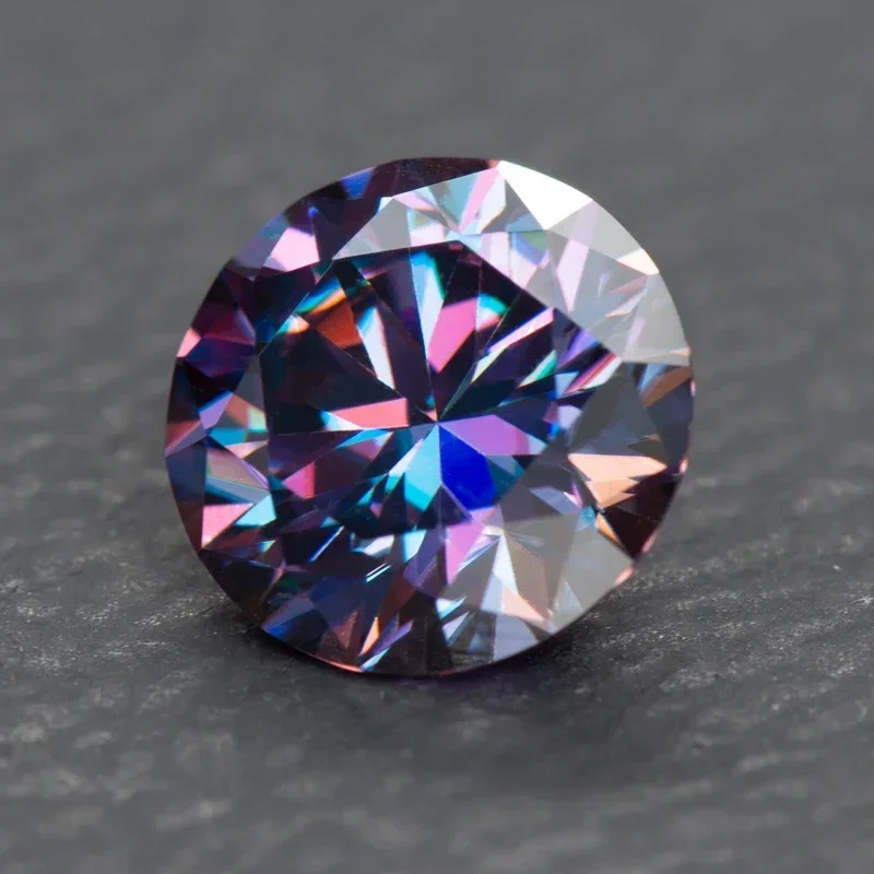 Moissanite Round Cut Multiple Colors Available Charms Gemstone For Diy Jewelry Rings Earrings Making Wholesale With Certificate