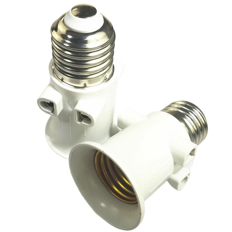 Split Flame Head Converter Plug Connector Adaptador de lâmpada E27 Base de suporte da lâmpada Conversão de soquete Acessórios de iluminação