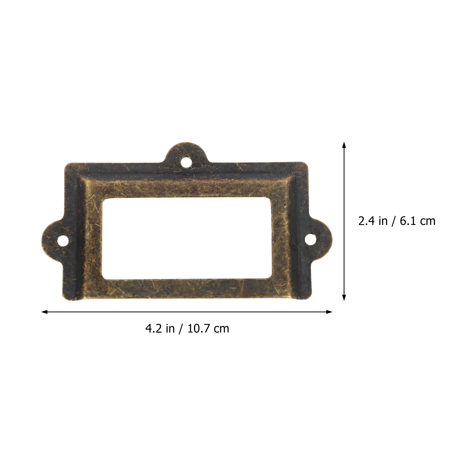 

10 Pcs Metal Pull File Name Holder Furniture Cabinet Label Drawer Medicine Chest Label Frame Wooden Box Hardware Tag Frame