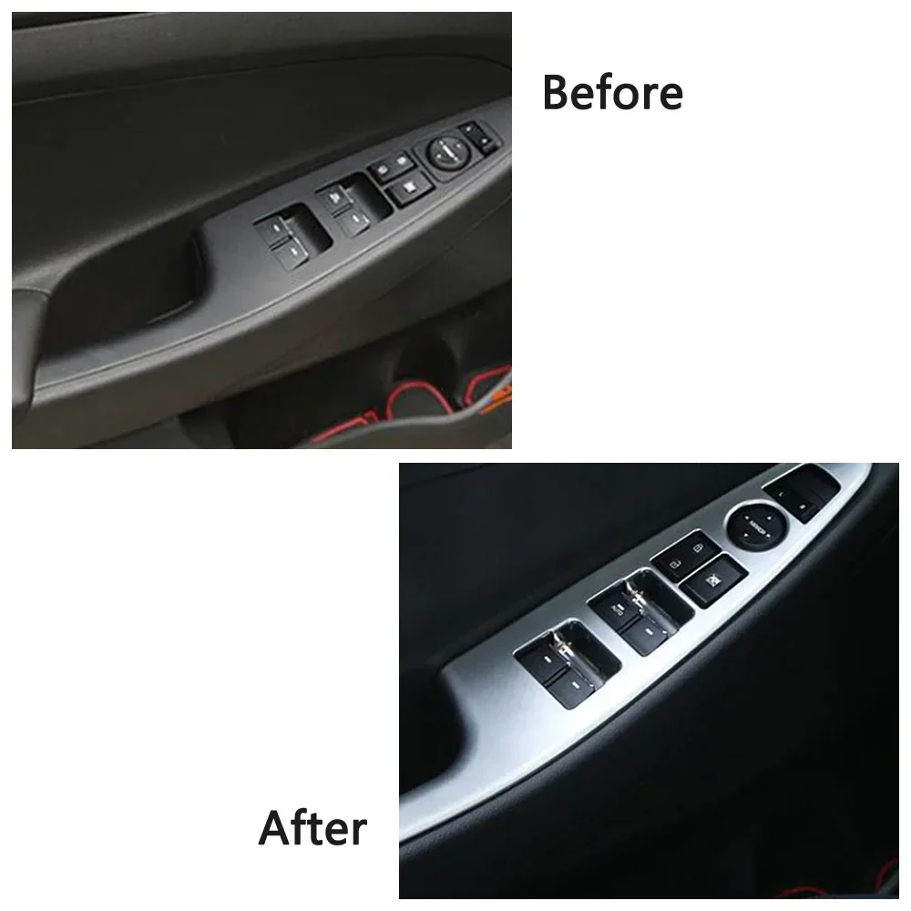 For Hyundai Tucson 2015-2020 Inner Door Handle Reading Headlight Seat Adjustment Window Lift Switch Button Triangle Pillar Trim