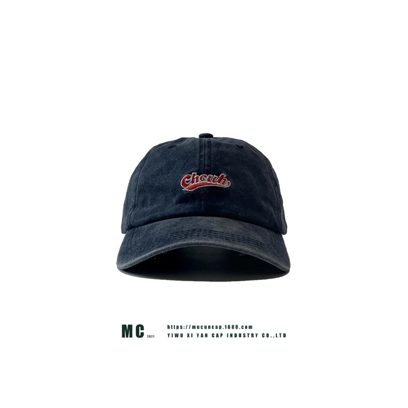 American Vintage Washed Baseball Cap for Men and Women Couples Korean Version Simple Embroidery Soft Top Shade Cap