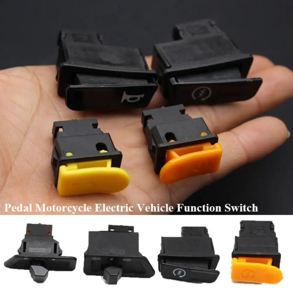 New Plastic Pedal Motorcycle Switch Black 9 Styles Electric Vehicle Parts Function Switch Electric Bike Accessories