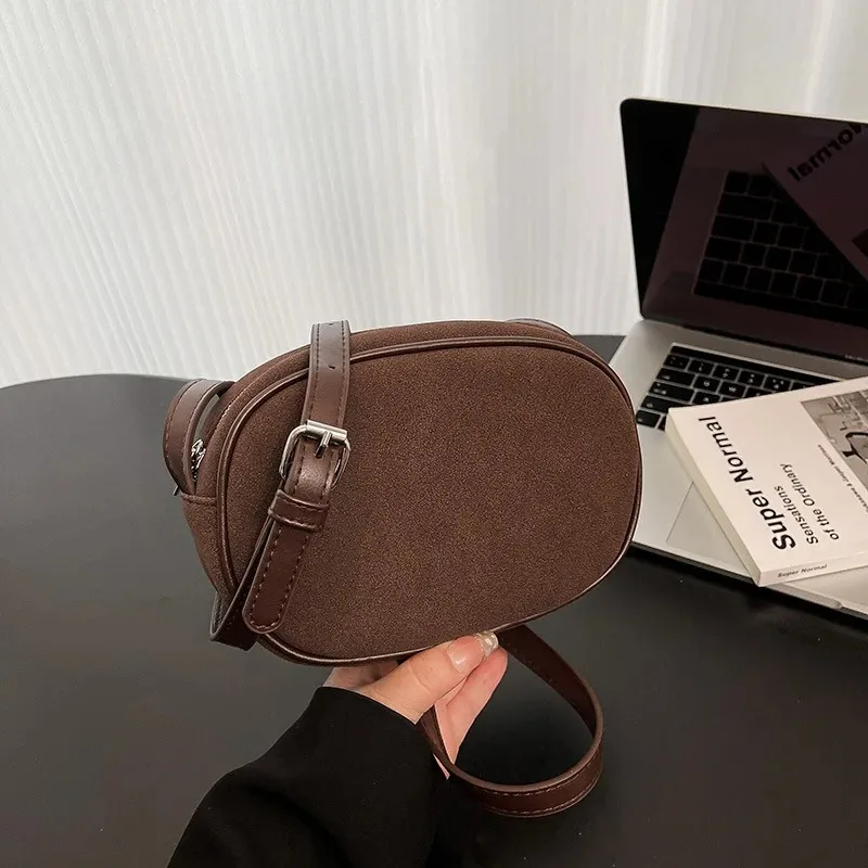 

New Matte Leather Small Square Bag Women's Retro Messenger Bag Niche Design Fashion