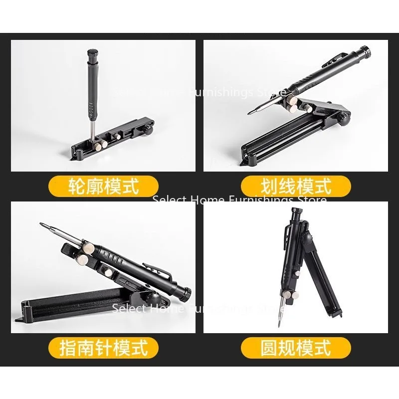 Scriber Multifunctionele Kompas Meting Scricontour Profilering Graffiti Markering Sampling Potlood Houtbewerking Tools