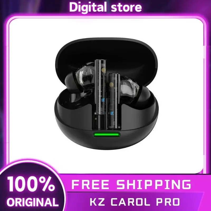

Беспроводные наушники KZ Carol Pro TWS Bluetooth 5,4, 6-микрофонные наушники с активным шумоподавлением, настоящие беспроводные наушники-вкладыши, подарки на заказ